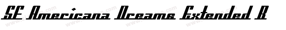 SF Americana Dreams Extended Bold字体转换